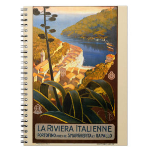 Italiaanse Rivièra Europa Italië Reisposter Notitieboek