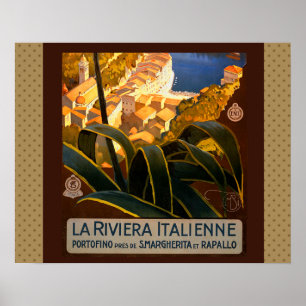 Italiaanse Rivièra Europa Italië Reisposter Poster