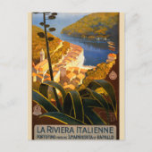 Italiaanse Riviera Europe Italië Reisposter Briefkaart (Voorkant)