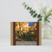Italiaanse Riviera Europe Italië Reisposter Briefkaart (Staand voorkant)