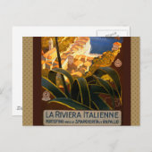 Italiaanse Riviera Europe Italië Reisposter Briefkaart (Voorkant / Achterkant)