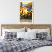 Italiaanse Riviera Europe Italië Reisposter Canvas Afdruk (Insitu (Slaapkamer))