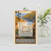 Italiaanse Riviera Europe Italië Reisposter Kaart (Staand voorkant)