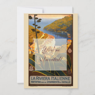 Italiaanse Riviera Europe Italië Reisposter Kaart