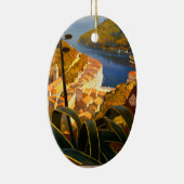 Italiaanse Riviera Europe Italië Reisposter Keramisch Ornament (Rechts)