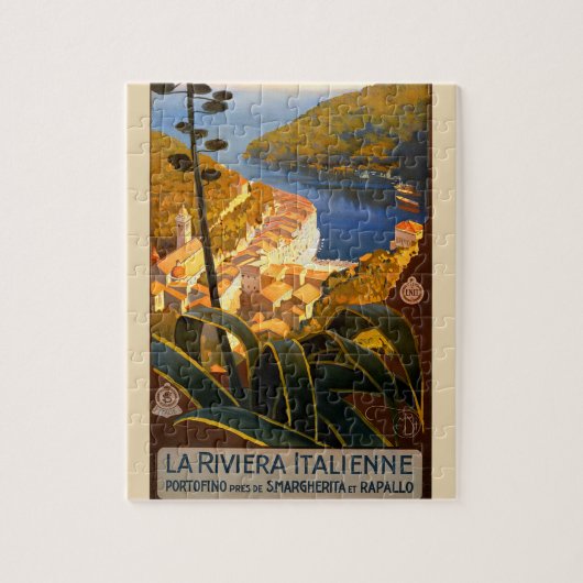 Italiaanse Riviera Europe Italië Reisposter Legpuzzel (Verticaal)