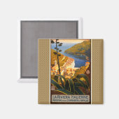 Italiaanse Riviera Europe Italië Reisposter Magneet (Voorkant / Achterkant)