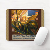 Italiaanse Riviera Europe Italië Reisposter Muismat (Met muis)