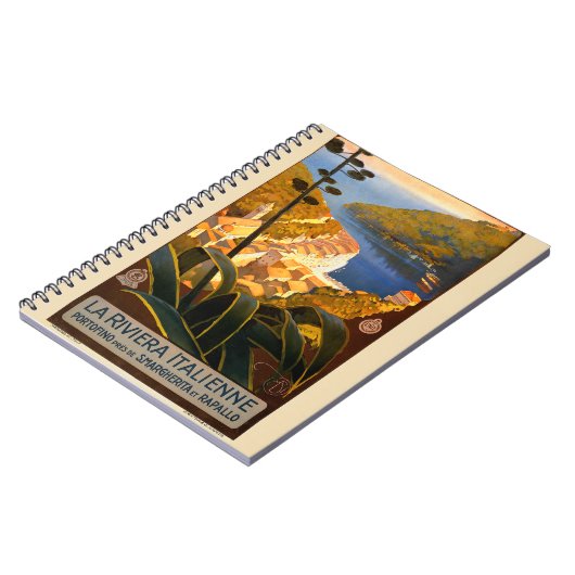 Italiaanse Riviera Europe Italië Reisposter Notitieboek (Linkerzijde)