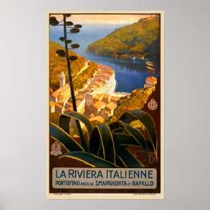 Italiaanse Riviera Europe Italië Reisposter Poster
