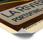 Italiaanse Riviera Europe Italië Reisposter Poster (Hoek)