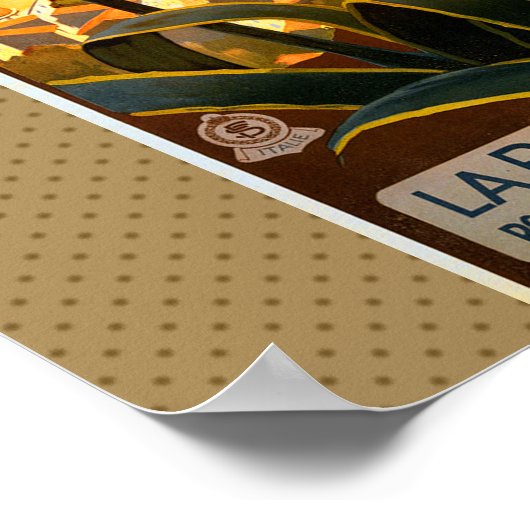 Italiaanse Riviera Europe Italië Reisposter Poster (Hoek)