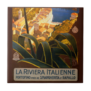 Italiaanse Riviera Europe Italië Reisposter Tegeltje