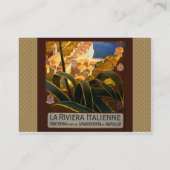 Italiaanse Riviera Europe Italië Reisposter Visitekaartje (Achterkant)