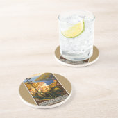 Italiaanse Riviera Europe Italië Reisposter Zandsteen Onderzetter (Zijkant)