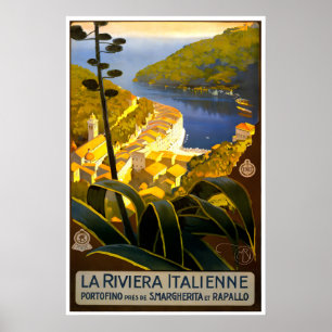 Italiaanse Riviera Print Italië Reisposter