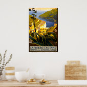 Italiaanse Riviera Print Italië Reisposter (Keuken)