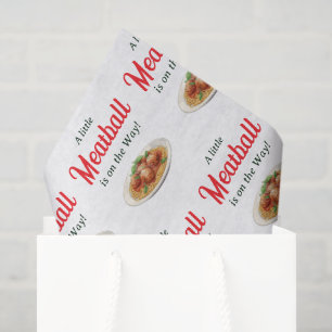 Italiaanse rode gingham gehaktbalpasta baby shower tissuepapier