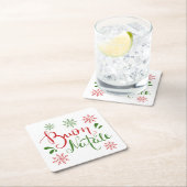 Italiaanse rode kerst kartonnen onderzetters (Insitu)