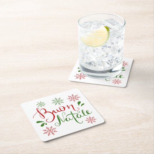 Italiaanse rode kerst kartonnen onderzetters (Insitu)