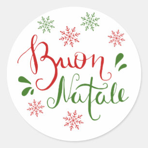 Italiaanse rode kerst ronde sticker