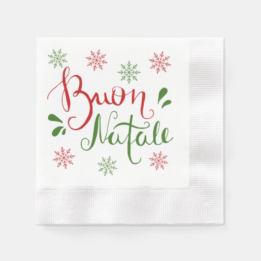 Italiaanse rode kerst servet (Voorkant)
