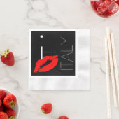 Italiaanse Rode Lipstick Kiss Servetten (Insitu)