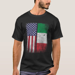 Italiaanse Roots American Born Italia Usa Flag Ame T-shirt