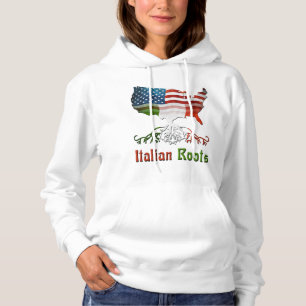 Italiaanse Roots American Map Hoodie