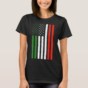 Italiaanse Roots USA Vlag Erfgoed Half Italië Amer T-shirt