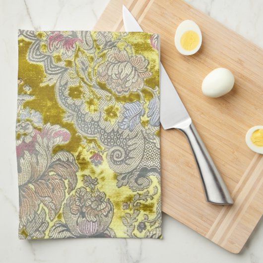 Italiaanse roze Paisley Flowers Theedoek (Quarter Fold)