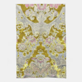 Italiaanse roze Paisley Flowers Theedoek (Verticaal)