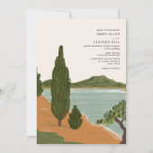 Italiaanse rustieke Lake Como bestemming bruiloft Kaart (Voorkant)