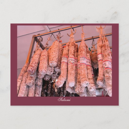 Italiaanse Salami Briefkaart (Voorkant)