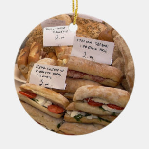 Italiaanse Salami Keramisch Ornament