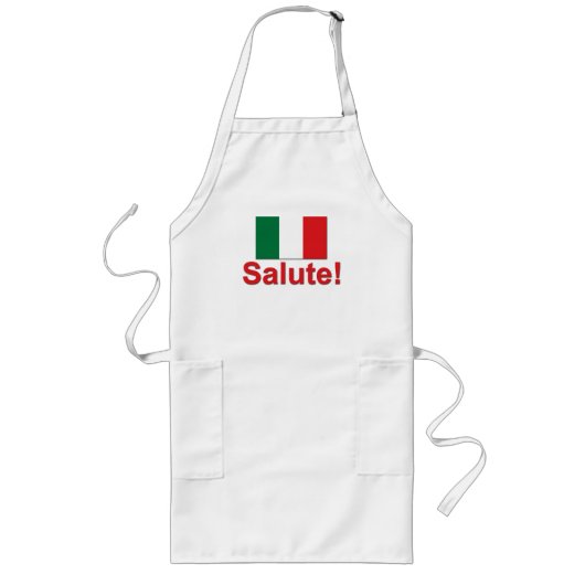 Italiaanse Salute! (Cheers!) Lang Schort (Voorkant)