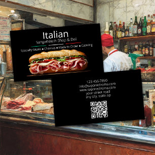 Italiaanse Sangwheech Winkel en Delicatessen Visitekaartje