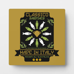 Italiaanse sardines Art Print Keukengeschenk Fotoplaat