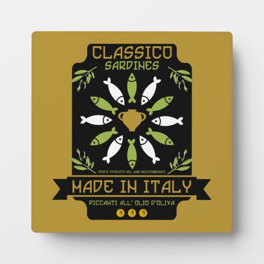 Italiaanse sardines Art Print Keukengeschenk Fotoplaat (Voorkant)
