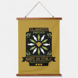Italiaanse sardines Art Print Keukengeschenk Hangend Wandkleed