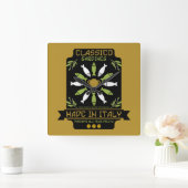 Italiaanse sardines Art Print Keukengeschenk Vierkante Klok (Huis)