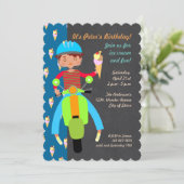 Italiaanse scooter Birthday Party Kaart (Staand voorkant)