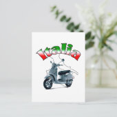 Italiaanse scooter briefkaart (Staand voorkant)