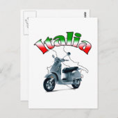 Italiaanse scooter briefkaart (Voorkant / Achterkant)