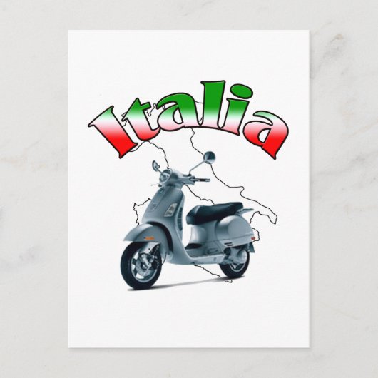 Italiaanse scooter briefkaart (Voorkant)