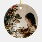 *~* Italiaanse scooter Buon Natale Fotokerstmis Keramisch Ornament (Achterkant)