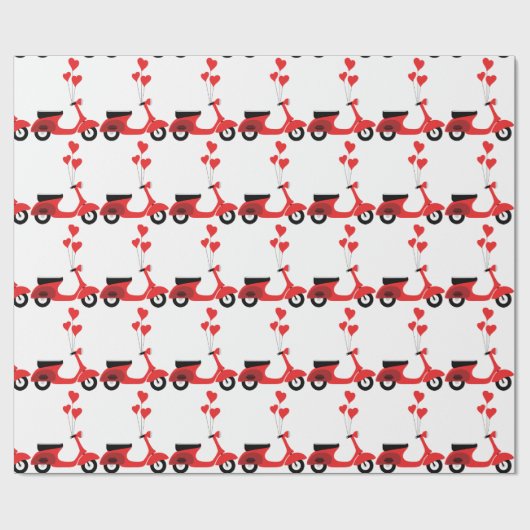 Italiaanse scooter cadeaupapier (Vlak)