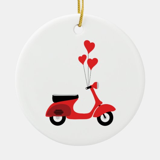 Italiaanse scooter keramisch ornament (Voorkant)