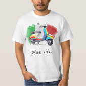 Italiaanse scooter, lief leven, dolce vita t-shirt (Voorkant)