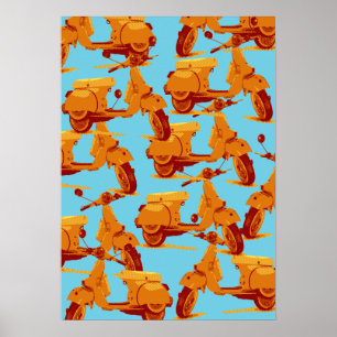 Italiaanse scooter poster